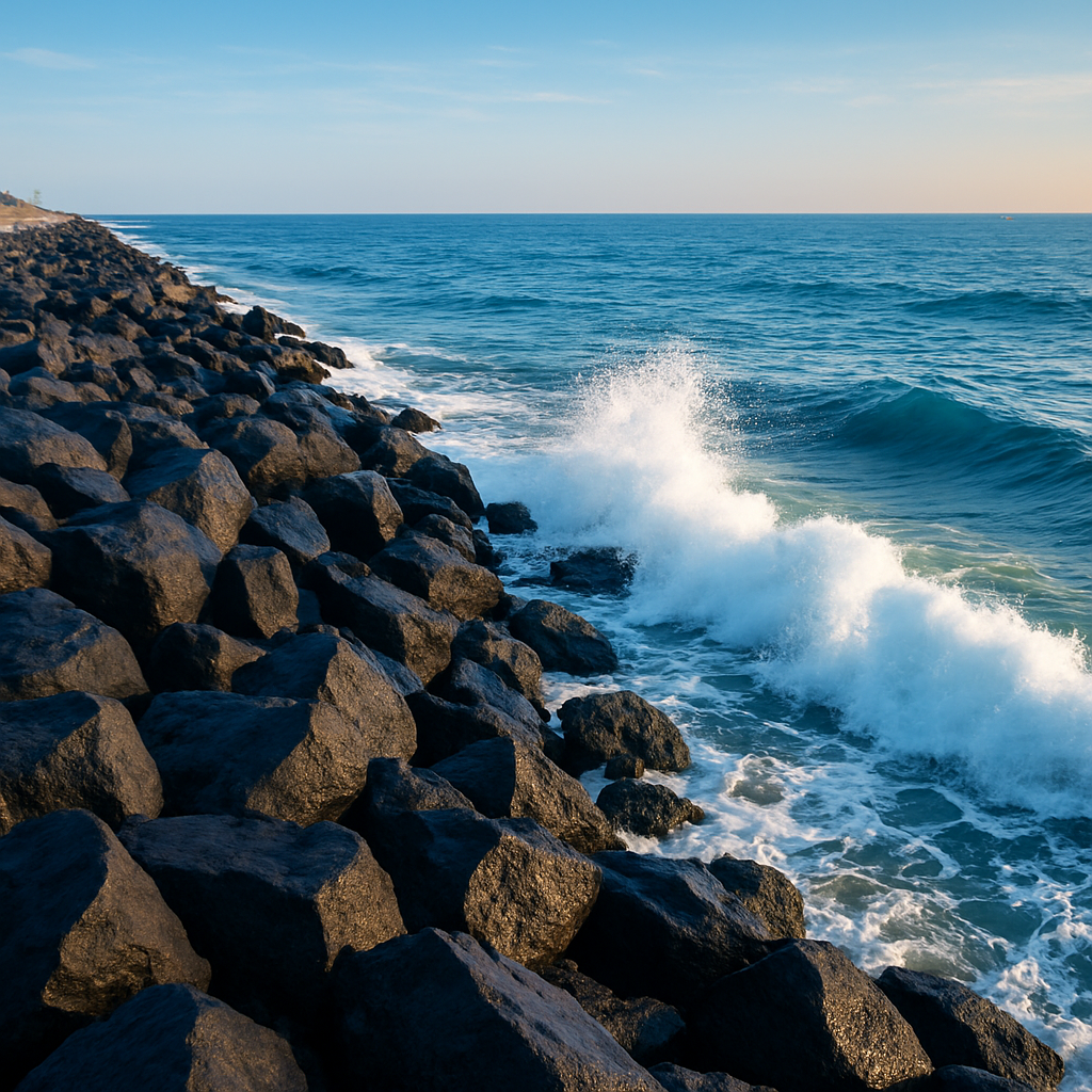 Rock Beach in Pondicherry